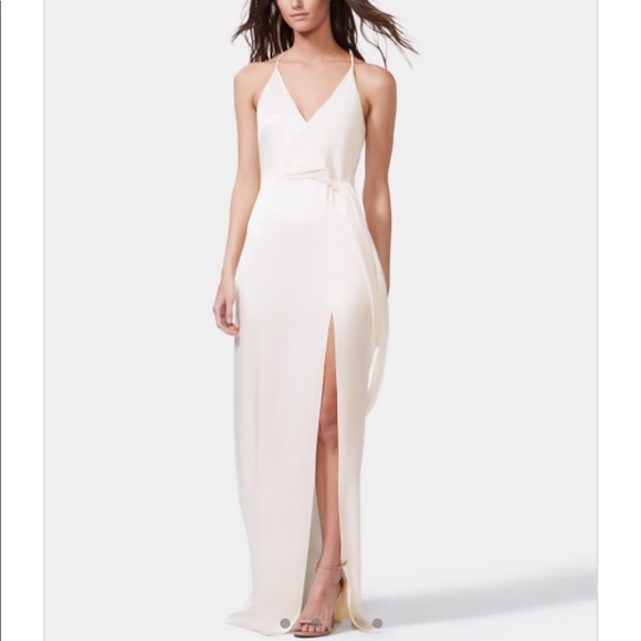 Halston Satin Wrap Gown - Picture 4 of 6